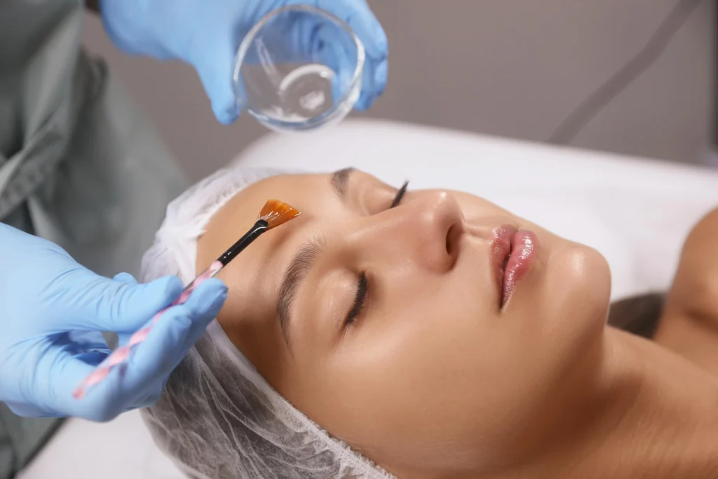 Rejuvenating Glow Clinical Peel Procedure on Woman | UNA Aesthetics | Medical Spa in Edgewater, NJ