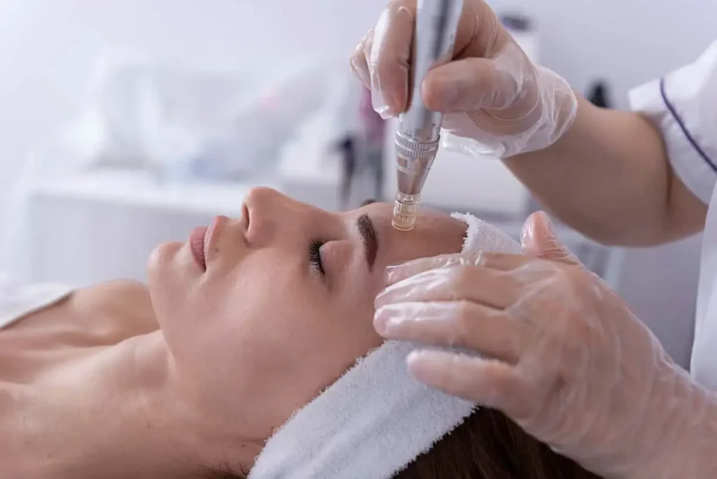 Woman During Wrinkle Prevention Follow-Up Treatment | UNA Aesthetics | Medical Spa in Edgewater, NJ